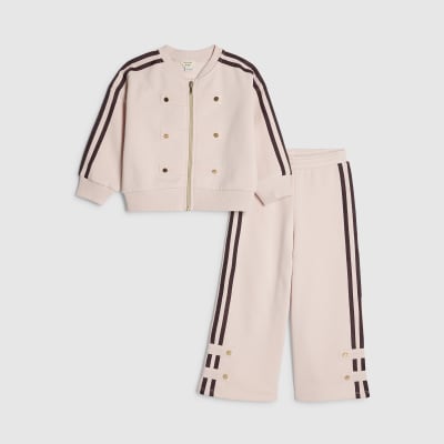 Mini Girls Pink Drummer Bomber Jacket Set