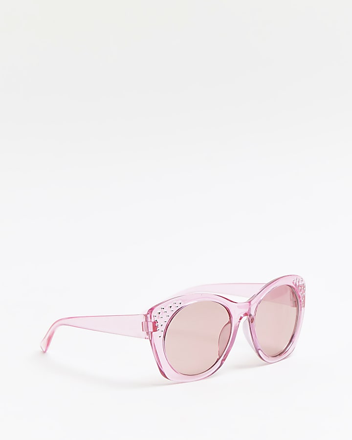 Mini girls pink embellished sunglasses