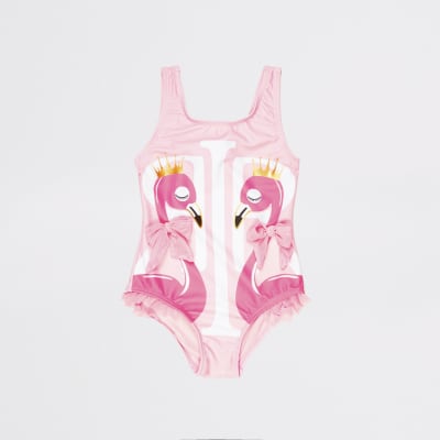 girls flamingo swimsuit