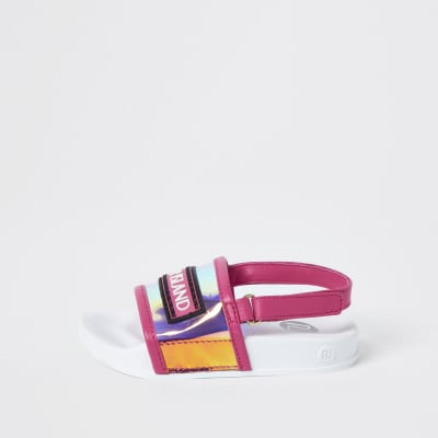 girls sliders with strap