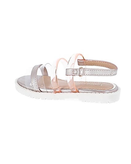 360 degree animation of product Mini girls pink jelly strap sandal frame-4