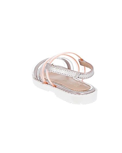 360 degree animation of product Mini girls pink jelly strap sandal frame-7