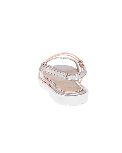 360 degree animation of product Mini girls pink jelly strap sandal frame-8