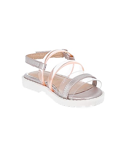 360 degree animation of product Mini girls pink jelly strap sandal frame-18