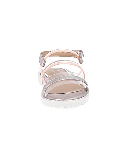 360 degree animation of product Mini girls pink jelly strap sandal frame-20