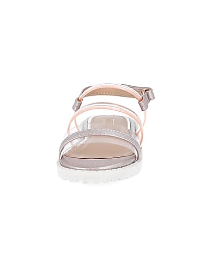 360 degree animation of product Mini girls pink jelly strap sandal frame-21