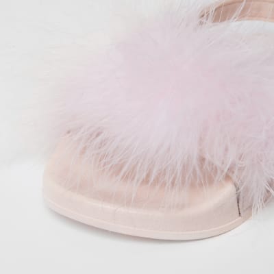 river island sliders fluffy