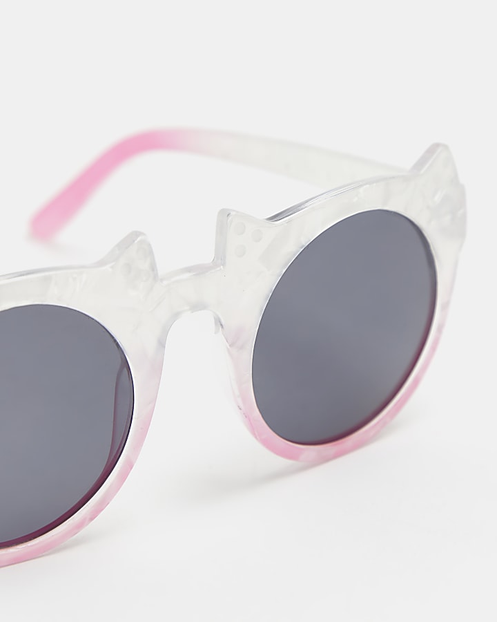 Mini girls pink ombre cat ear sunglasses
