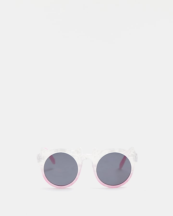 Mini girls pink ombre cat ear sunglasses