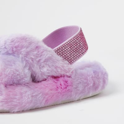 girls pink slippers