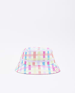 Mini Girls Pink Reversible Bucket Hat