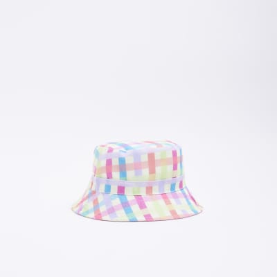 Mini Girls Pink Reversible Bucket Hat