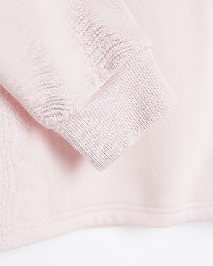 Mini Girls Pink RI Logo Sweatshirt