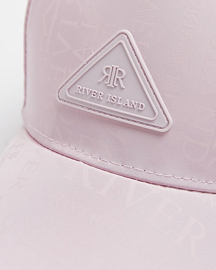 Mini girls pink RI monogram cap