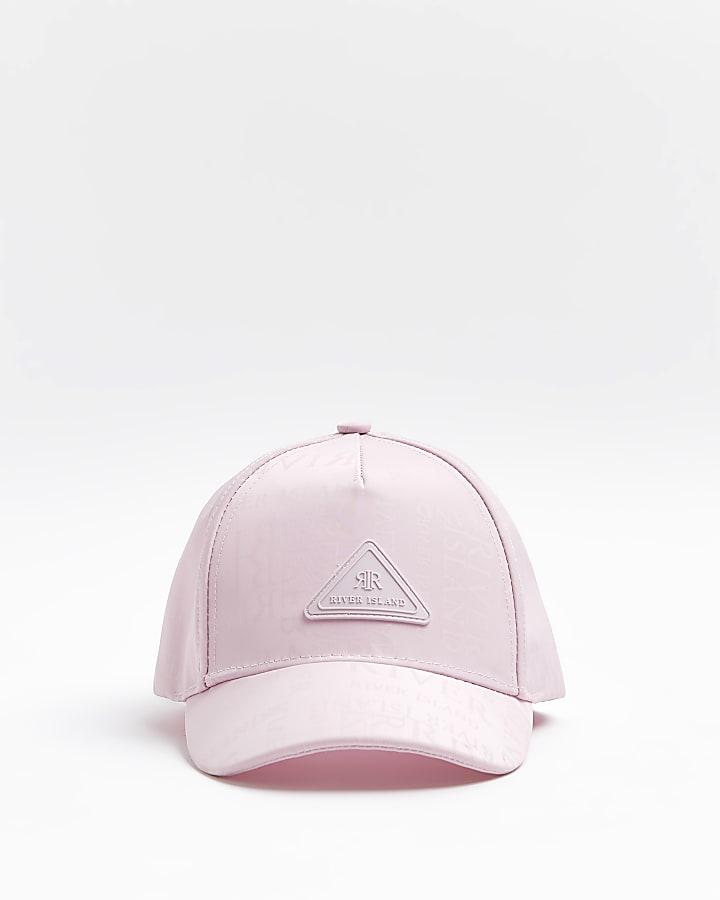 Mini girls pink RI monogram cap