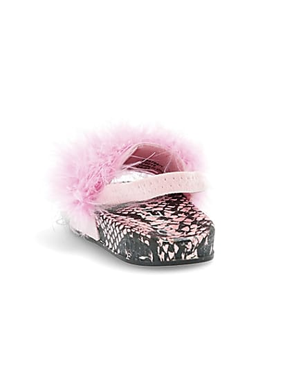 360 degree animation of product Mini girls pink snake feather sliders frame-8