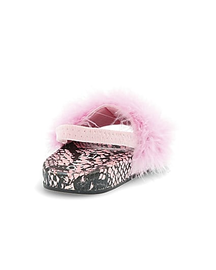 360 degree animation of product Mini girls pink snake feather sliders frame-11