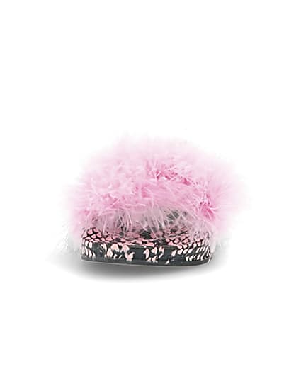 360 degree animation of product Mini girls pink snake feather sliders frame-22