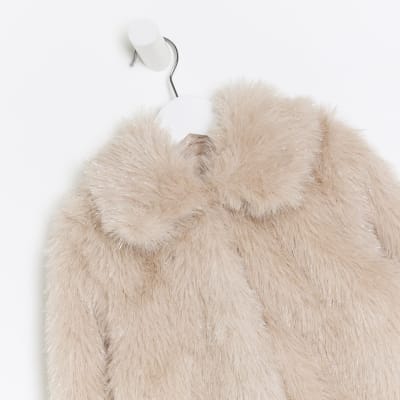 River island best sale pink fur coat