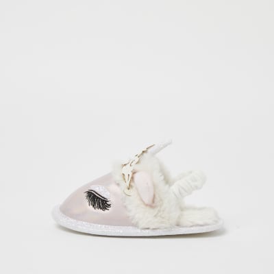 River island pink sales slippers