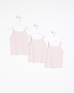 Mini girls pink vests 3 pack
