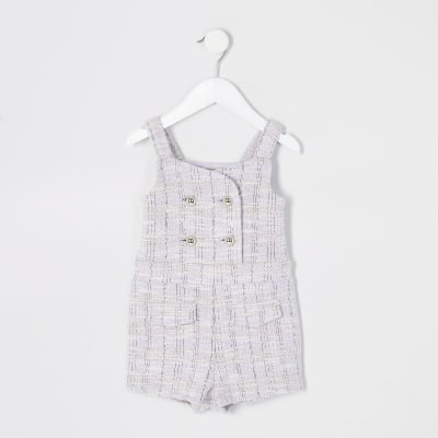 girls purple pinafore