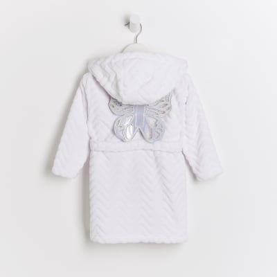 Mini girls purple butterfly wings robe