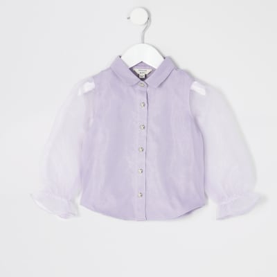 organza sleeve shirt