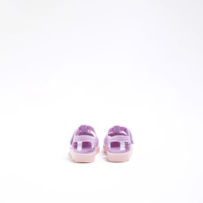 Mini girls purple RI jelly sandals
