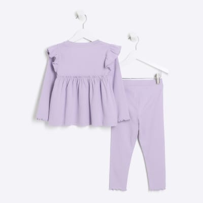 Purple Peplum Set