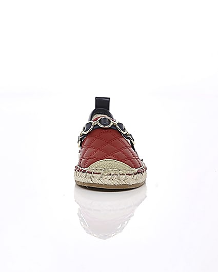 360 degree animation of product Mini girls red espadrille plimsolls frame-5