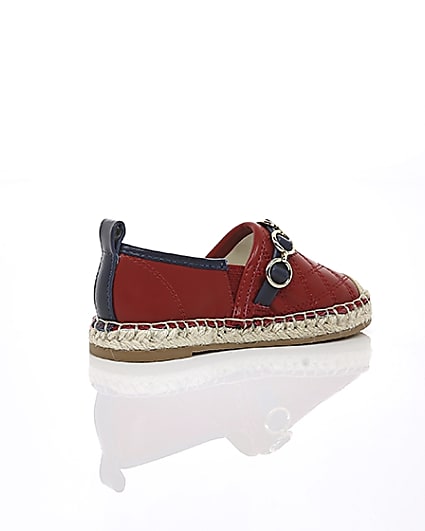 360 degree animation of product Mini girls red espadrille plimsolls frame-13