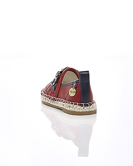 360 degree animation of product Mini girls red espadrille plimsolls frame-18