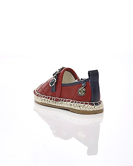 360 degree animation of product Mini girls red espadrille plimsolls frame-19