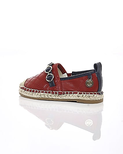 360 degree animation of product Mini girls red espadrille plimsolls frame-21