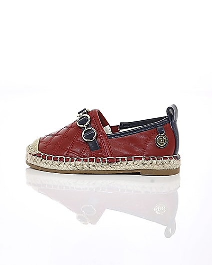 360 degree animation of product Mini girls red espadrille plimsolls frame-22