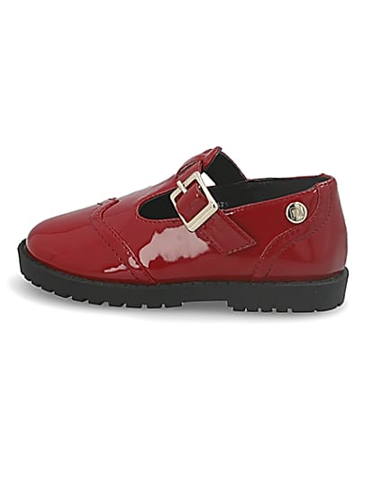 360 degree animation of product Mini girls red patent shoes frame-4