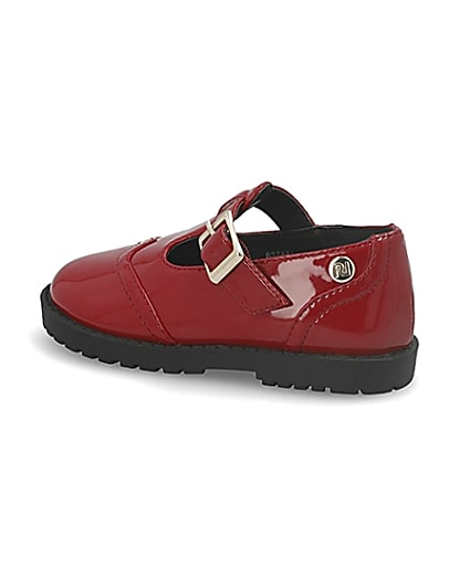360 degree animation of product Mini girls red patent shoes frame-5