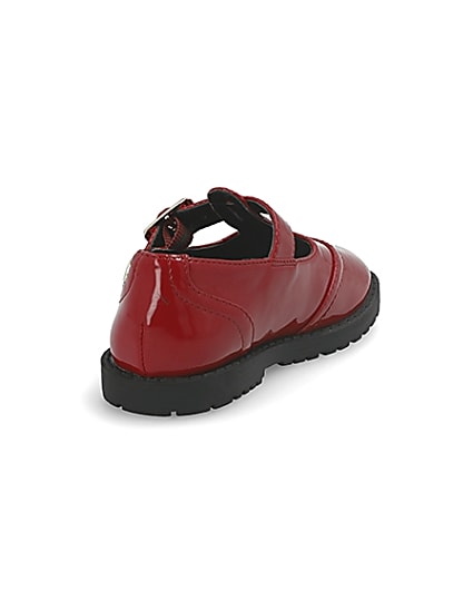 360 degree animation of product Mini girls red patent shoes frame-11