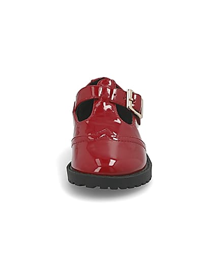 360 degree animation of product Mini girls red patent shoes frame-21