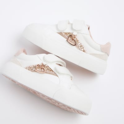 River island rose gold trainers online