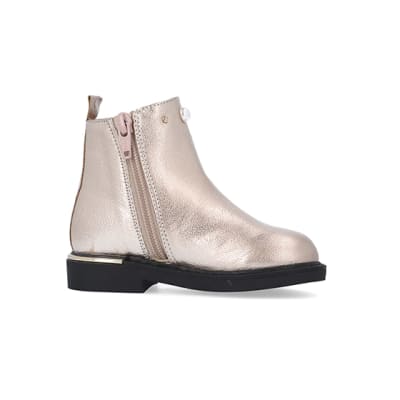 Girls rose gold store boots