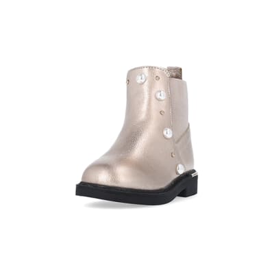 Rose gold boots clearance girls