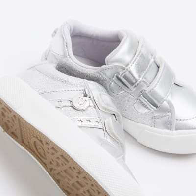 Silver hot sale velcro trainers