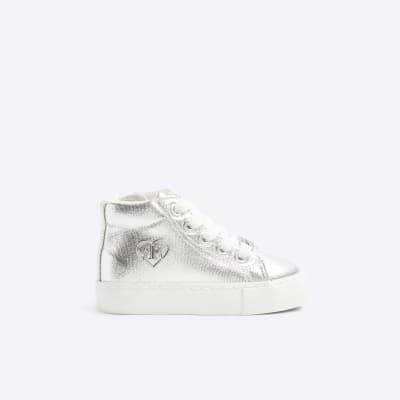 metallic platform trainers