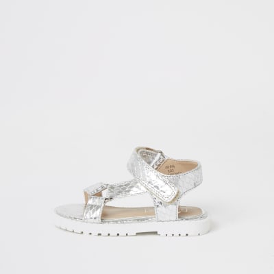 river island silver sandals