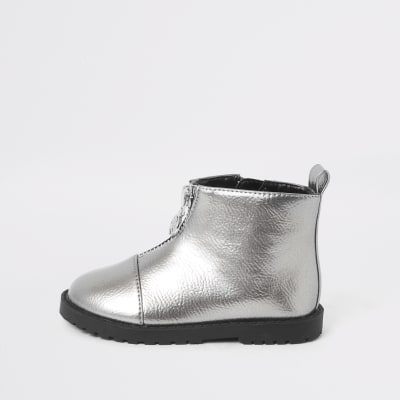 river island silver boots