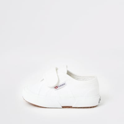 superga white velcro