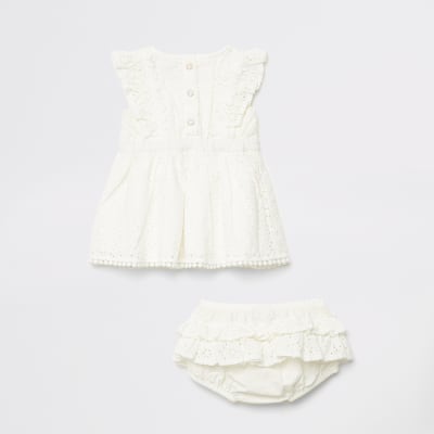 white broderie dress