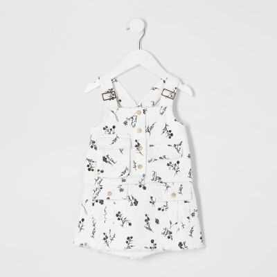 river island white utility dress